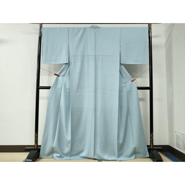平和屋着物●上質な色無地　水色　ロング丈　正絹　逸品　未使用　CABE2165yc_1