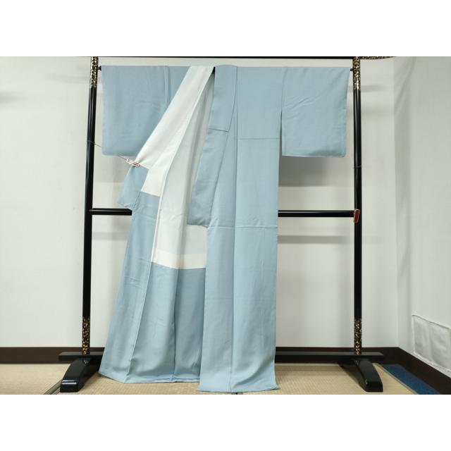 平和屋着物●上質な色無地　水色　ロング丈　正絹　逸品　未使用　CABE2165yc_2