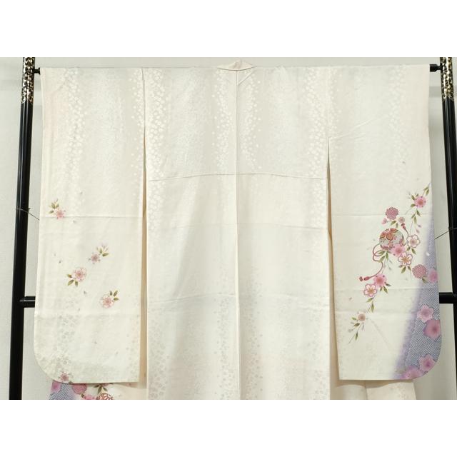 平和屋着物●豪華振袖　毬舞桜文　ラメ糸　暈し染め　金彩　正絹　逸品　CABE2360yc_1