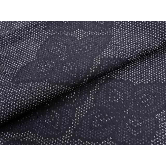 平和屋着物●本塩沢　菱花文　正絹　逸品　未使用　CABE2604yc