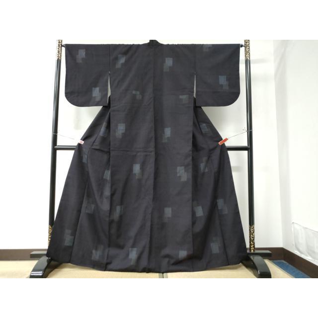 平和屋着物●本場結城紬　重要無形文化財　80亀甲　飛び亀甲柄　色紙重ね文　高島屋扱い　正絹　逸品　CABE2861yc