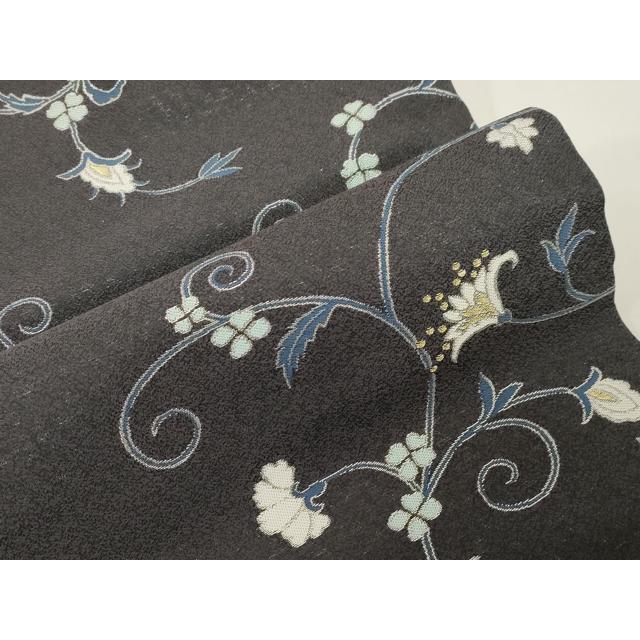 平和屋着物○九寸名古屋帯 花唐草文 金銀糸 正絹 逸品 未使用