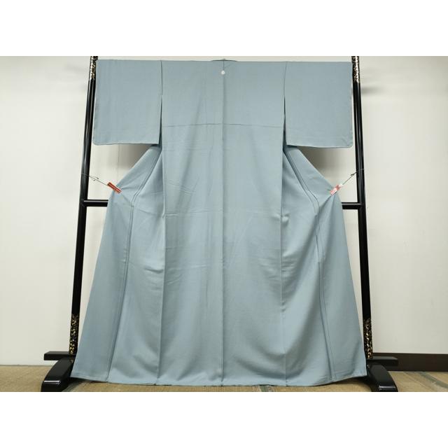 平和屋着物●上質な色無地　舞花地紋　秘色色　正絹　逸品　未使用　CABE7120ut