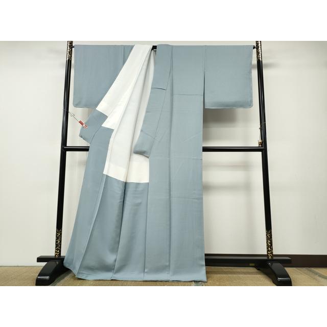 平和屋着物●上質な色無地　舞花地紋　秘色色　正絹　逸品　未使用　CABE7120ut
