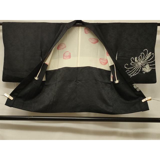 平和屋着物＃羽織　総絞り　乱菊　黒地　正絹　逸品　CABF1313in_2
