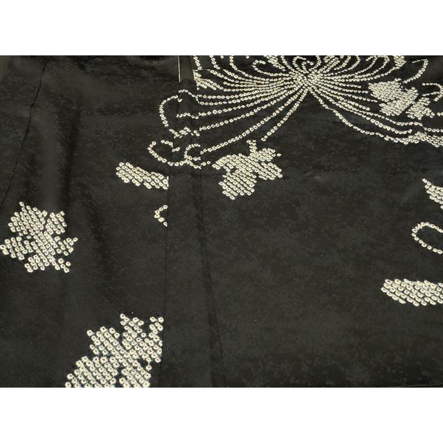 平和屋着物＃羽織　総絞り　乱菊　黒地　正絹　逸品　CABF1313in_3