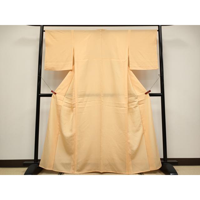 平和屋着物＊夏物　色無地　絽　小麦色　正絹　逸品　CABF2530tx