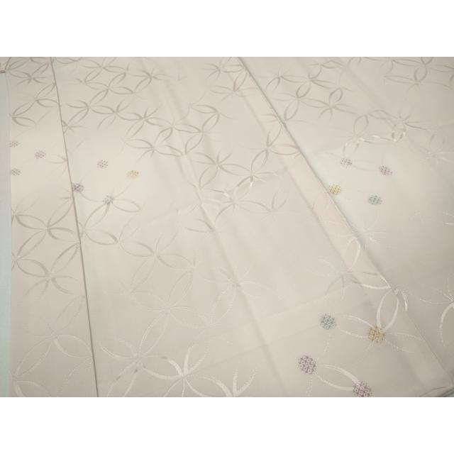 平和屋着物●長襦袢　無双仕立て　鹿の子七宝文　暈し染め　正絹　逸品　CABF3325ut_4
