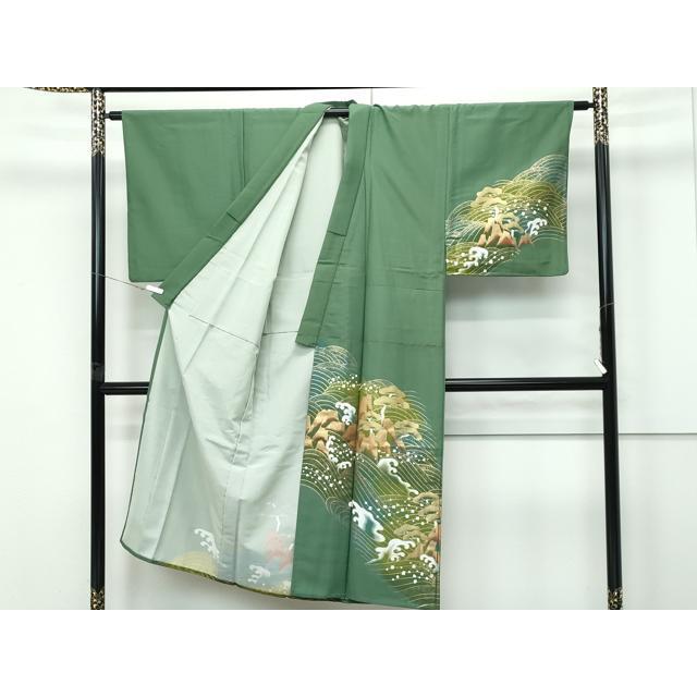 平和屋着物▽男性　訪問着　単衣　浜松文　金彩　洗える着物　CABF4482rv 平和屋着物▽男性 訪問着 単衣 浜松文 金彩 洗える着物 CABF4482rv
