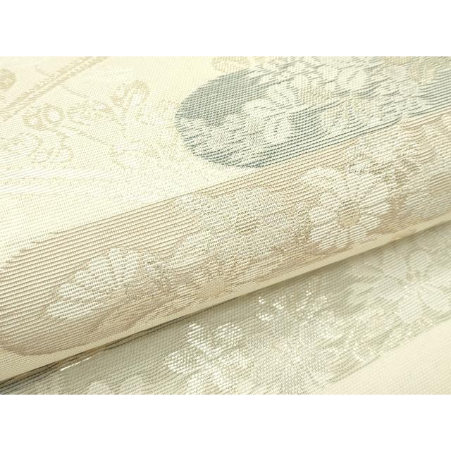 平和屋着物＊夏物　六通柄袋帯　秋草霞文　金糸　正絹　逸品　未使用　CABG7286rv_4