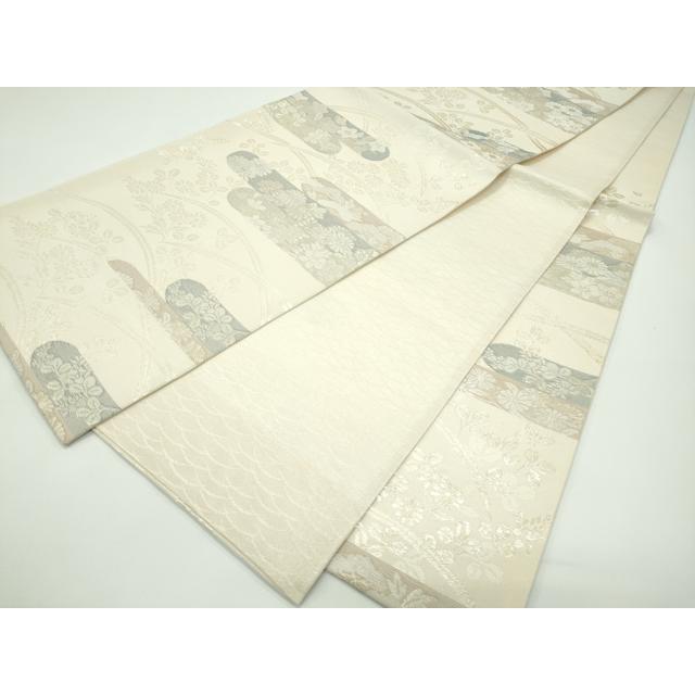 平和屋着物＊夏物　六通柄袋帯　秋草霞文　金糸　正絹　逸品　未使用　CABG7286rv_5