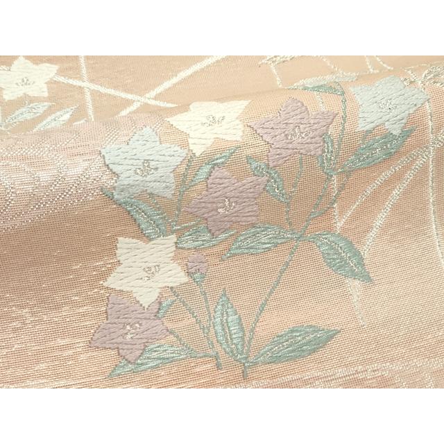 平和屋着物＊夏物　太鼓柄袋帯　唐織　秋草文　金銀糸　正絹　逸品　CABG7418rv_2