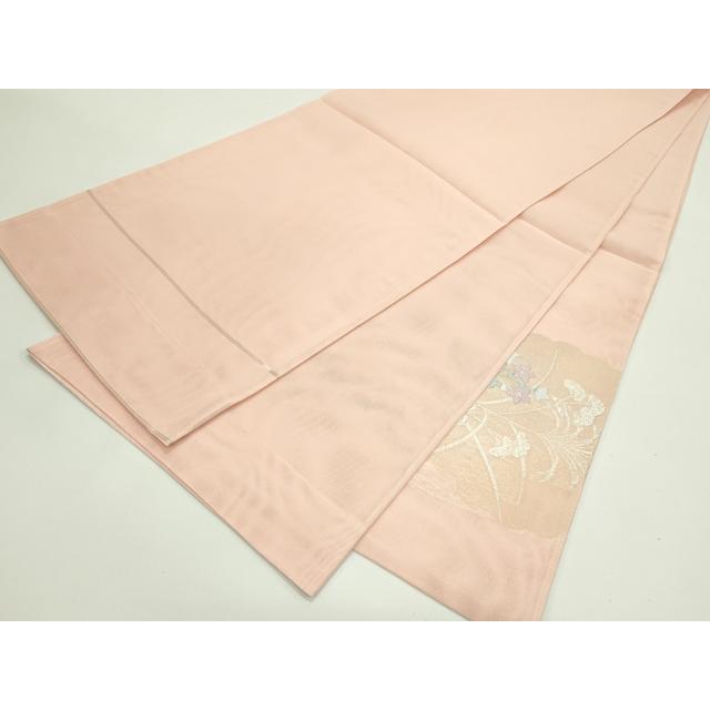 平和屋着物＊夏物　太鼓柄袋帯　唐織　秋草文　金銀糸　正絹　逸品　CABG7418rv_6