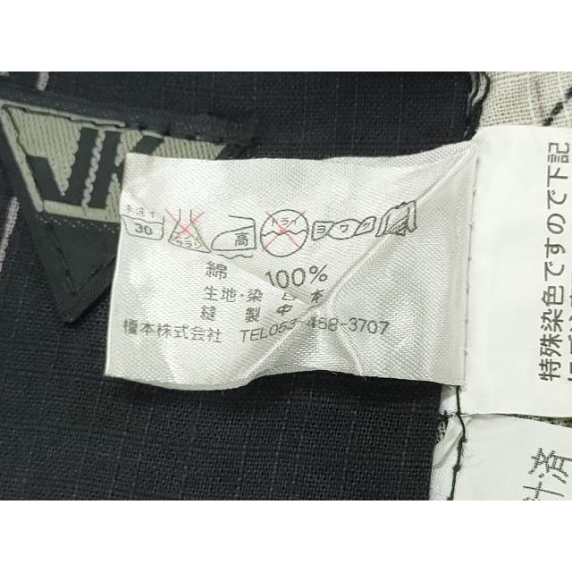 平和屋着物∴夏物 浴衣 コシノジュンコ JUNKO KOSHINO 薔薇 黒地 綿