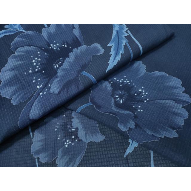 平和屋着物∴夏物 浴衣 コシノジュンコ JUNKO KOSHINO 綿紅梅 草花文