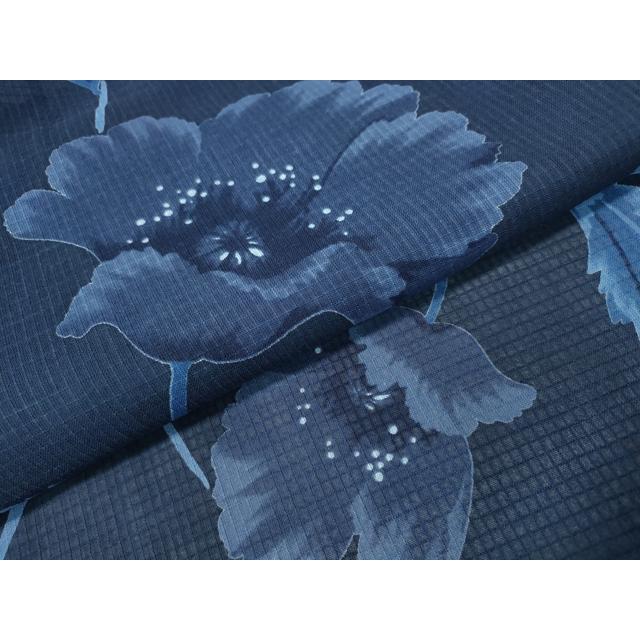 平和屋着物∴夏物 浴衣 コシノジュンコ JUNKO KOSHINO 綿紅梅 草花文