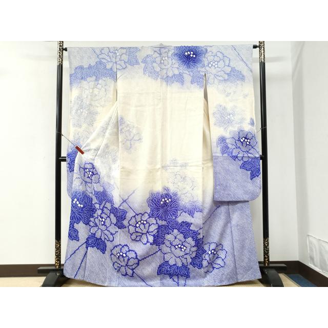 平和屋着物○豪華振袖 総絞り 牡丹 暈し染め 正絹 逸品 CABI2059yc