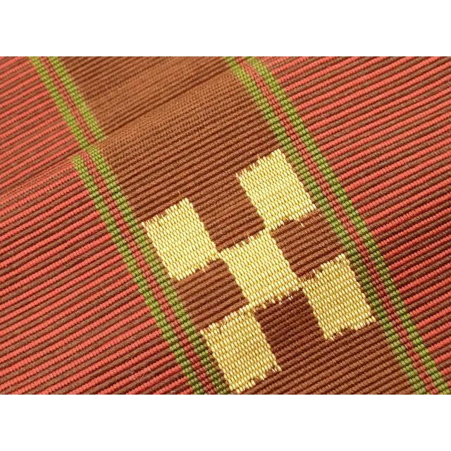 平和屋着物○沖縄県伝統工芸品 八重山ミンサー 手織り 八寸名古屋帯