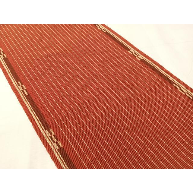 平和屋着物○沖縄県伝統工芸品 八重山ミンサー 手織り 八寸名古屋帯 間