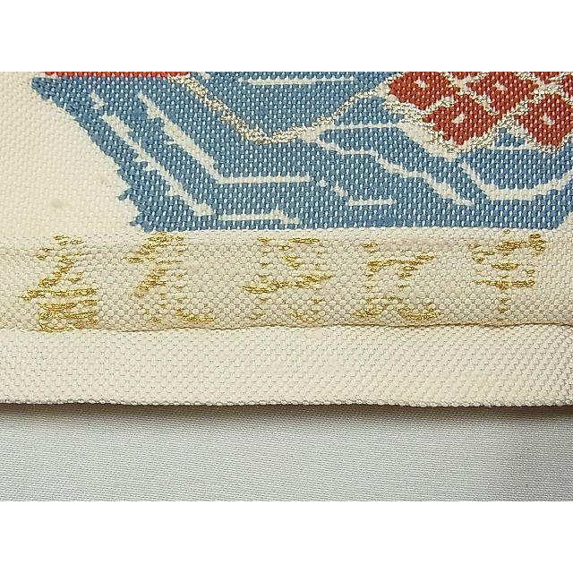 平和屋本店○極上 最高級 龍村平蔵製 六通太鼓柄 本袋帯 甲比丹孔雀 金