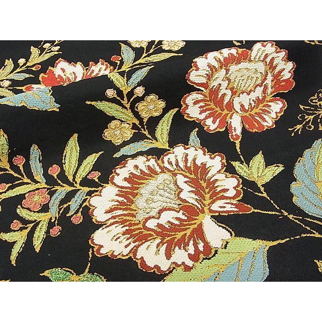 平和屋本店□極上 龍村美術織物 龍村製 六通柄 本袋帯 唐織 金更紗大