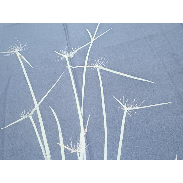 平和屋着物●本加賀友禅作家　由水煌人　訪問着　枝花文　正絹　逸品　DABD1828ps 平和屋本店□極上 本加賀友禅作家 由水煌人 訪問着 枝花文 灰汁色地