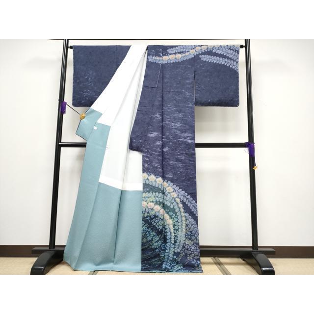 平和屋本店□極上 吉乃一廉 幻の辻が花 訪問着 絞り 銀通し地 逸品 未