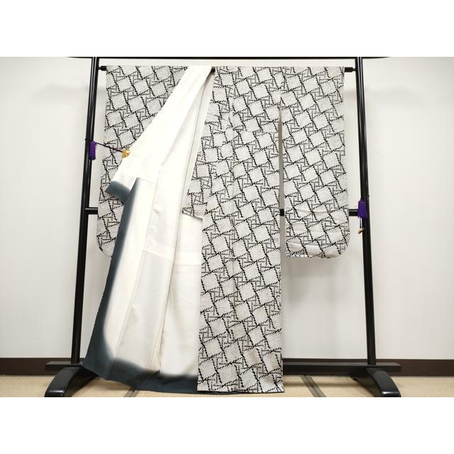 平和屋本店■極上　本疋田絞り　振袖　幾何学文様　黒地　逸品　CYAA2271s5 平和屋本店□極上 本疋田絞り 振袖 幾何学文様 黒地 逸品 CYAA2271s5