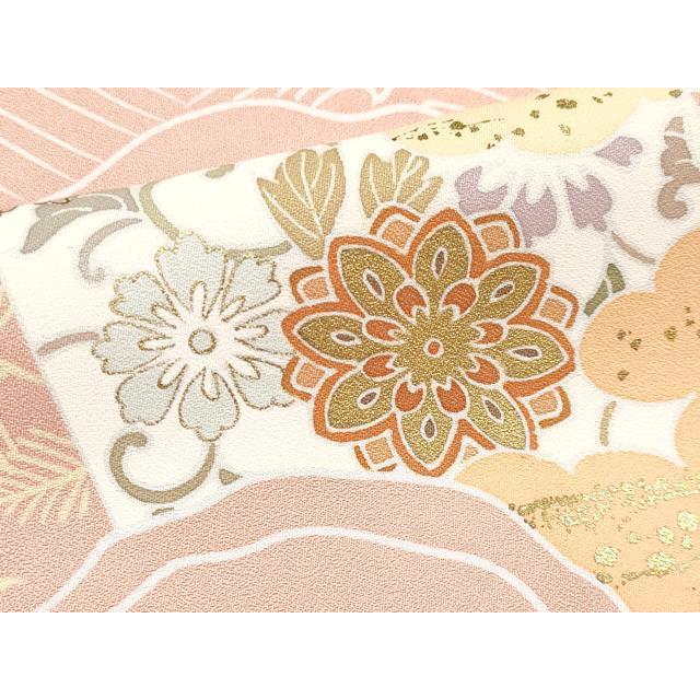 平和屋本店■極上　創業460年・千總　訪問着　駒刺繍　正倉院道長花唐草文　金彩　ときがら茶色地　逸品　CYAA2365s5