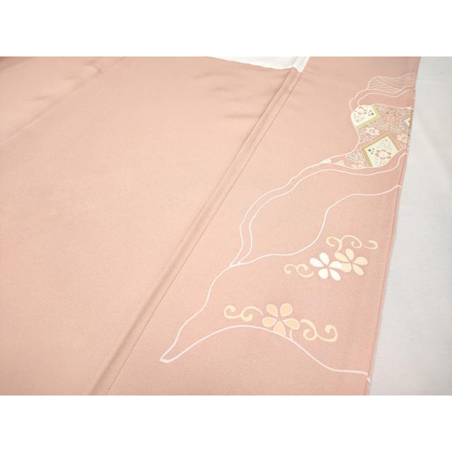 平和屋本店■極上　創業460年・千總　訪問着　駒刺繍　正倉院道長花唐草文　金彩　ときがら茶色地　逸品　CYAA2365s5