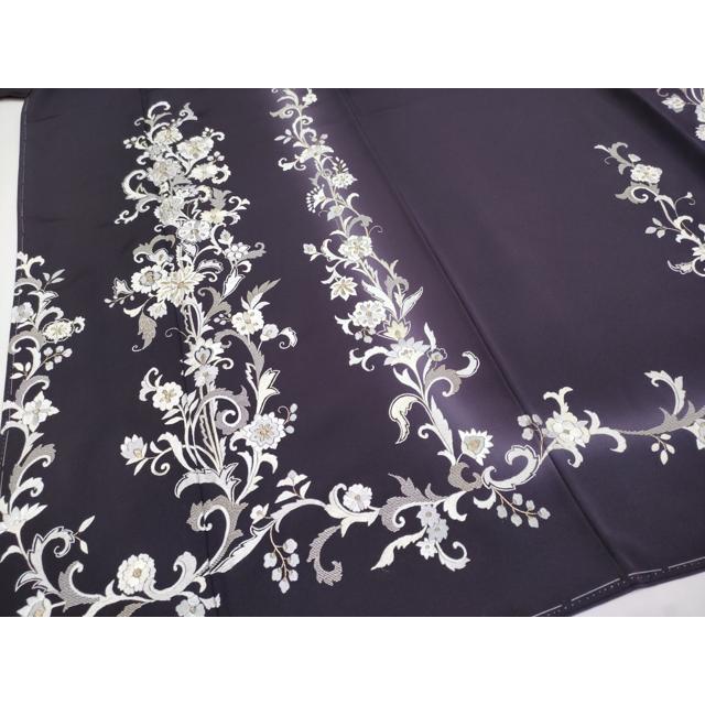 平和屋本店■極上　訪問着　総刺繍　更紗花唐草文　暈し染め　金糸　健勝苑扱い　黒紅色　逸品　未使用　CYAA2369s5 平和屋本店□極上 訪問着 総刺繍 更紗花唐草文 暈し染め 金糸 健勝苑