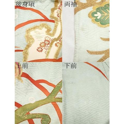 平和屋本店□極上 創業130年 江戸染繍友禅 大彦 振袖 駒刺繍 浜松鴛鴦
