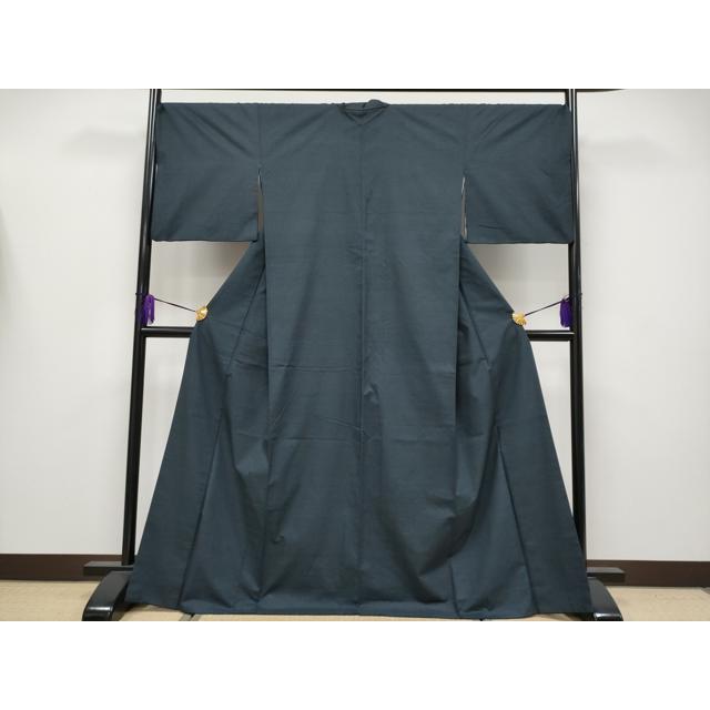 平和屋本店●希少 白泥染の第一人者・絣の魔術師 恵積五郎 本場大島紬 恵大島織物謹製 100亀甲 総詰 海島綿 濃紺地 証紙付 逸品 CYAA4150s6