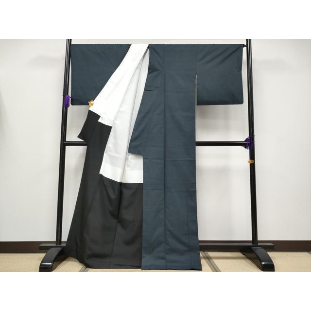 平和屋本店●希少 白泥染の第一人者・絣の魔術師 恵積五郎 本場大島紬 恵大島織物謹製 100亀甲 総詰 海島綿 濃紺地 証紙付 逸品 CYAA4150s6
