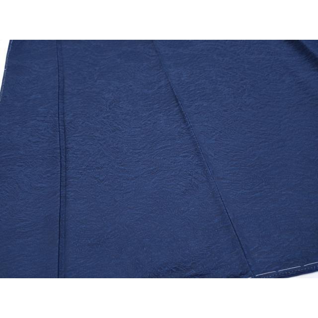 平和屋着物●極上　色無地　本藍染　霞地紋　鉄紺色地　逸品　未使用　CYAA4179s6 平和屋着物○極上 色無地 本藍染 霞地紋 鉄紺色地 逸品 未使用