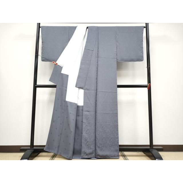 平和屋本店●極上　龍村美術織物　たつむら錦　色無地　幡龍牡丹唐草文　藤煤竹色地　山仙工房　反端付き　逸品　CYAA4376s6 平和屋本店○極上 龍村美術織物 たつむら錦 色無地 幡龍牡丹唐草文 藤