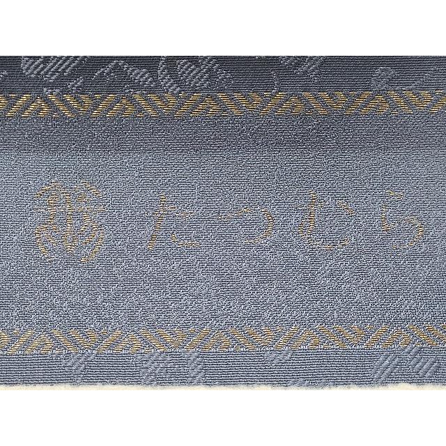 平和屋本店○極上 龍村美術織物 たつむら錦 色無地 幡龍牡丹唐草文 藤