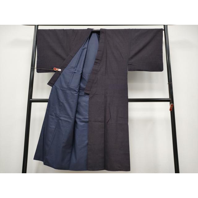 平和屋本店○極上 男性 本場結城紬 重要無形文化財 アンサンブル 色
