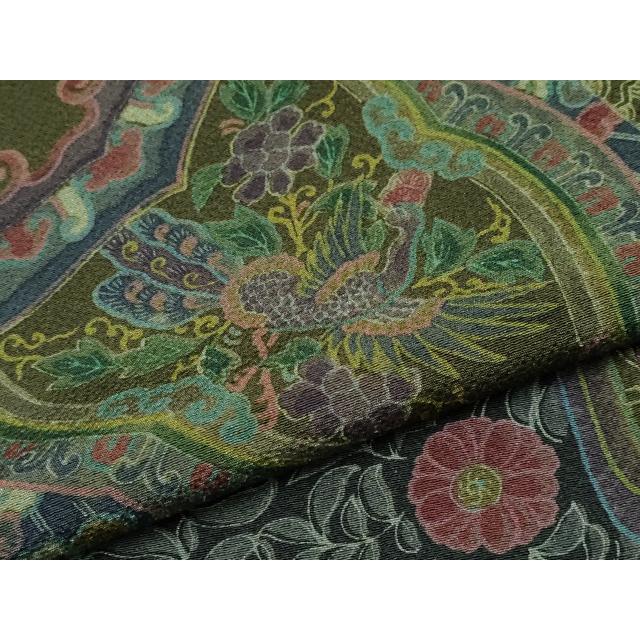 平和屋本店○極上 前田仁仙 仁仙更紗 小紋 鳳凰花唐草文 逸品