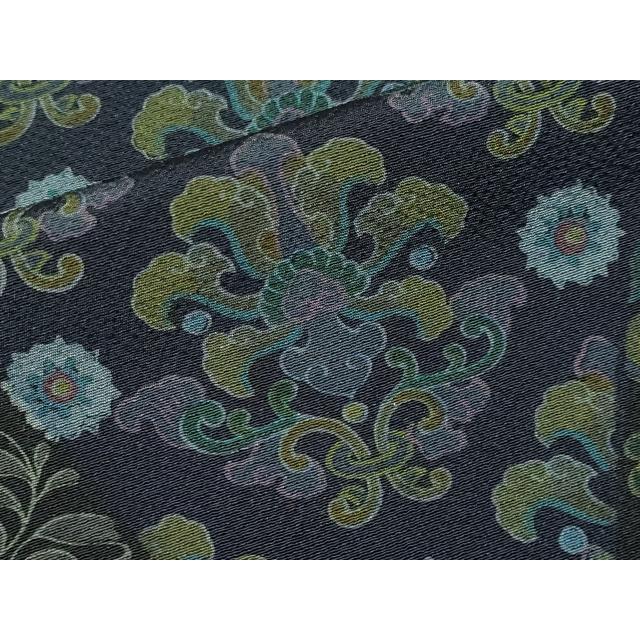 平和屋本店■極上　前田仁仙　仁仙更紗　小紋　仁仙花布　壁画文様　鬼しぼ縮緬　反端付き　逸品　DZAA4487kh5 平和屋本店□極上 前田仁仙 仁仙更紗 小紋 仁仙花布 壁画文様 鬼しぼ