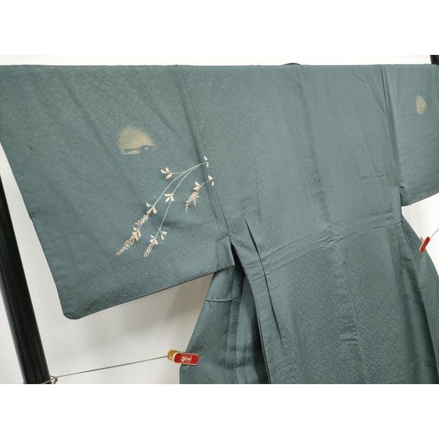平和屋着物○極上 男性 訪問着 刺繍 動物シルエット 蛍暈し 金彩 仙斎