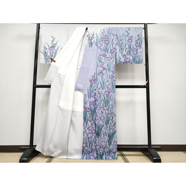 平和屋本店●極上　訪問着　作家物　手描き　草花文　暈し染め　逸品　未使用　CYAA4823s6_1