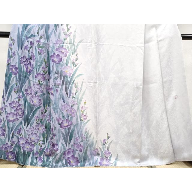 平和屋本店●極上　訪問着　作家物　手描き　草花文　暈し染め　逸品　未使用　CYAA4823s6_3
