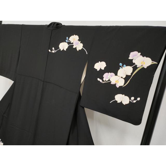 平和屋本店●極上　訪問着　胡蝶蘭　黒地　金彩　逸品　CYAA4826s6_2