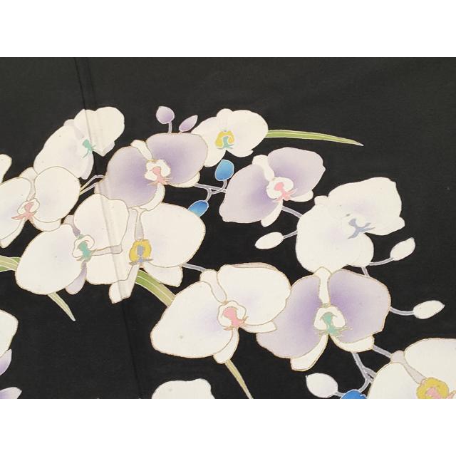 平和屋本店●極上　訪問着　胡蝶蘭　黒地　金彩　逸品　CYAA4826s6_4