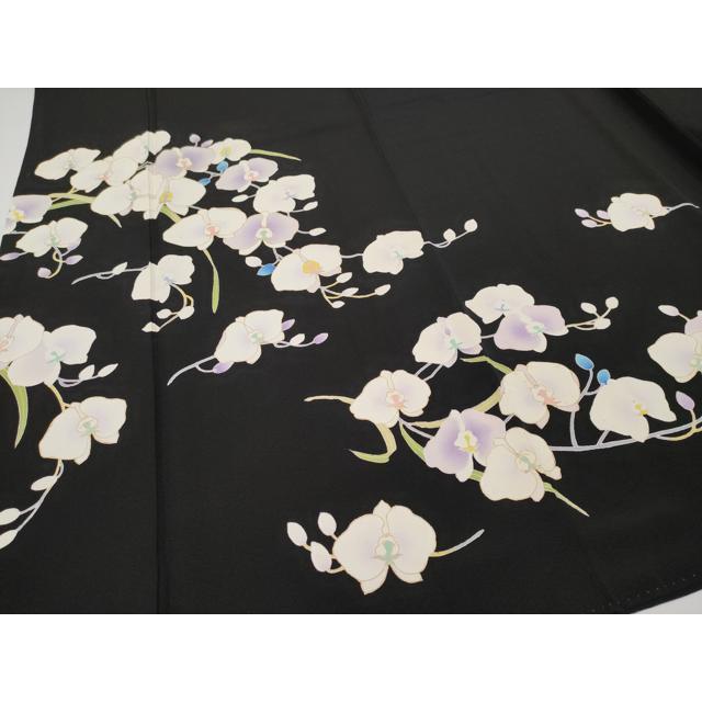 平和屋本店●極上　訪問着　胡蝶蘭　黒地　金彩　逸品　CYAA4826s6_5
