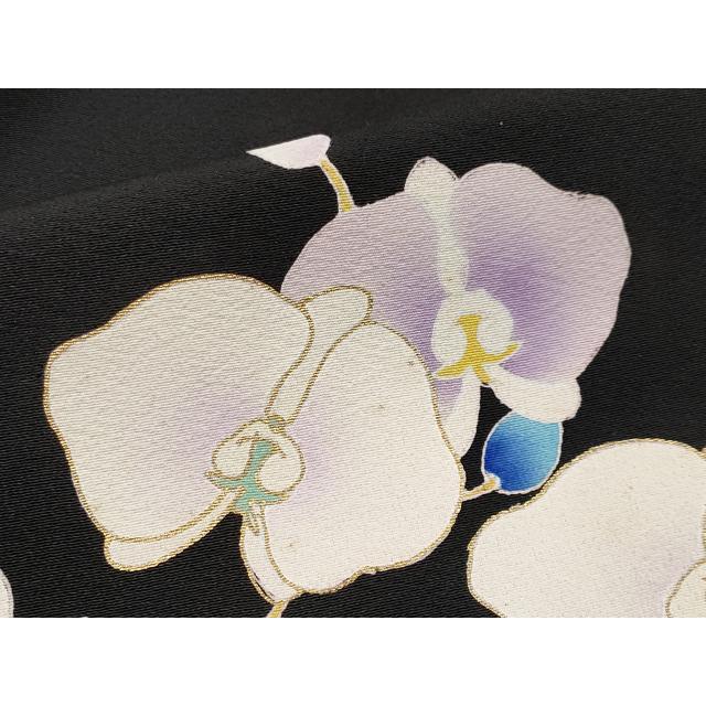 平和屋本店●極上　訪問着　胡蝶蘭　黒地　金彩　逸品　CYAA4826s6_8