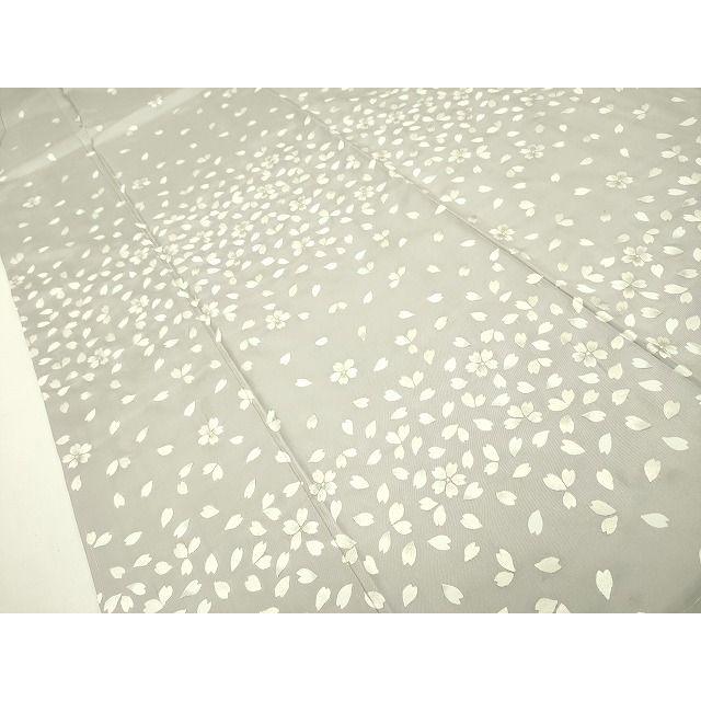 平和屋本店□極上 訪問着 本場大島紬地 総刺繍 蘇州刺繍 舞桜 尾峨佐染