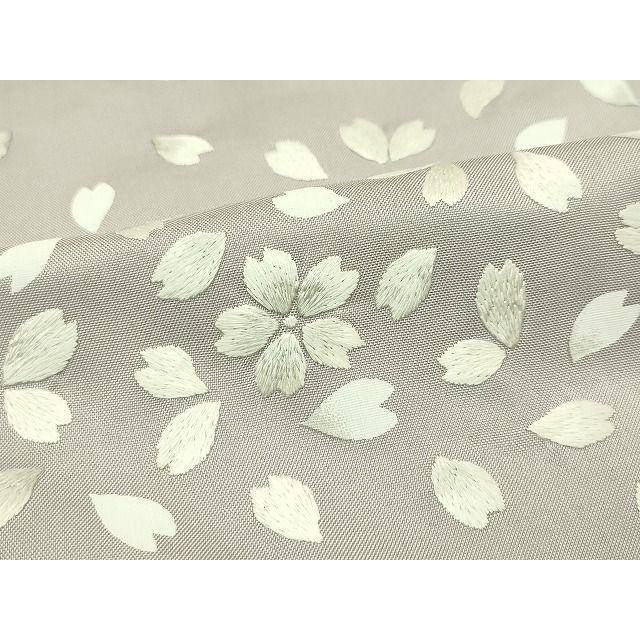 平和屋本店□極上 訪問着 本場大島紬地 総刺繍 蘇州刺繍 舞桜 尾峨佐染