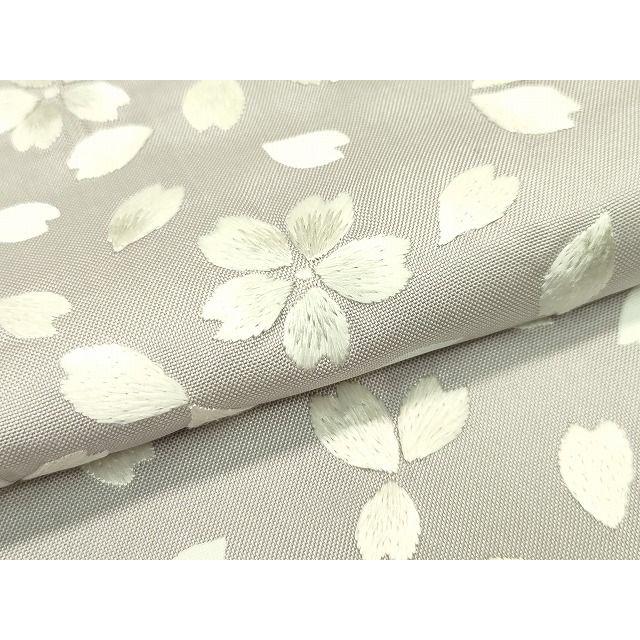 平和屋本店□極上 訪問着 本場大島紬地 総刺繍 蘇州刺繍 舞桜 尾峨佐染